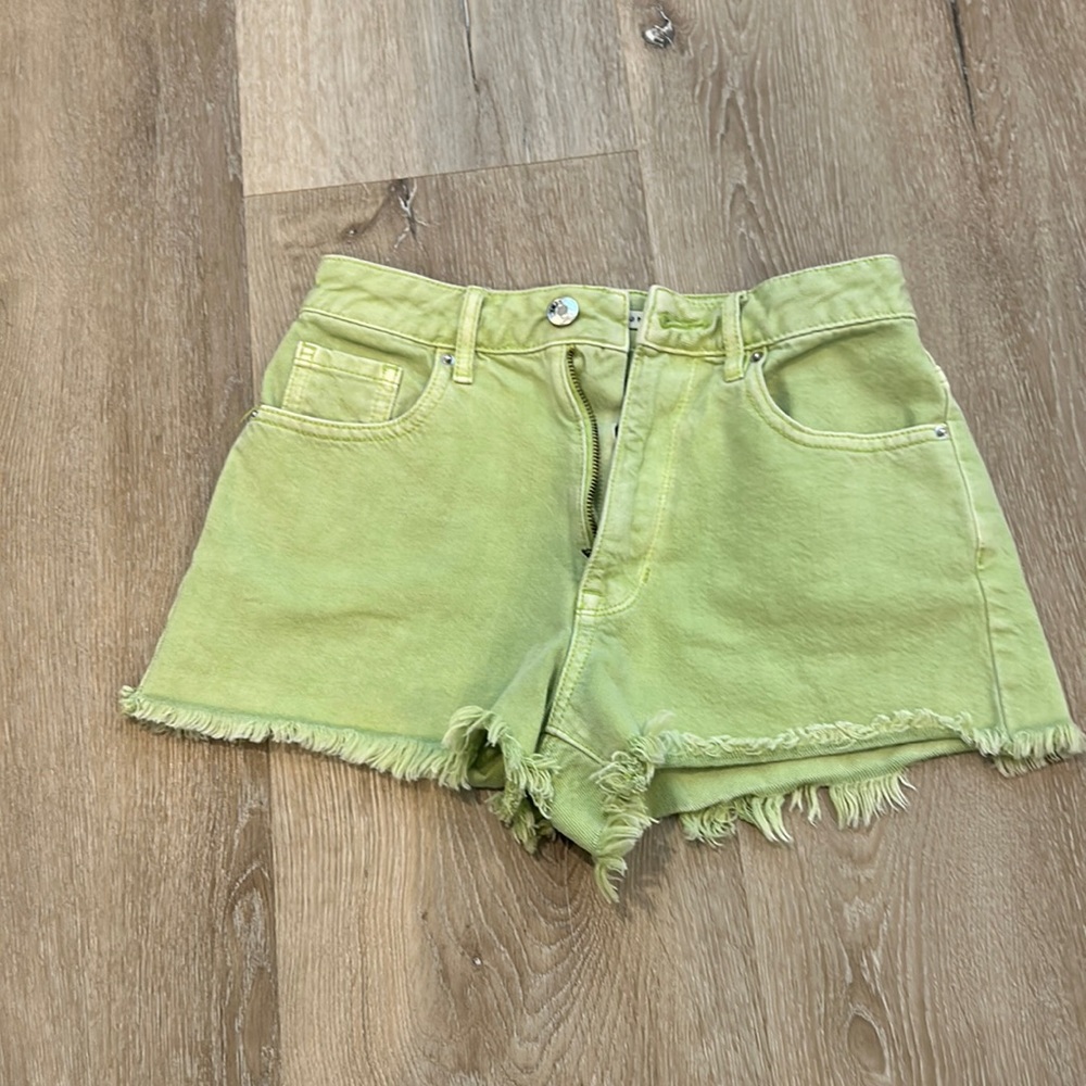 Pacsun green jean shorts